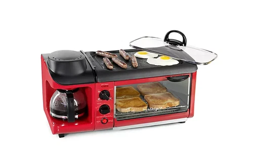 Nostalgia Retro 3 in 1 Electric Breakfast Station Red