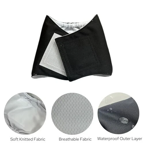 1 o 3 pañales reutilizables para perros pequeños lavables bandas para el vientre masculino para perros, Foto 3 de 4