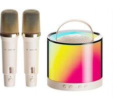 Kinglucky Karaoke Machine for Kids 3-12 Includes Two Mics Rechargeable Speaker