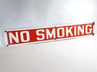 Vintage Stonehouse Signs Porcelain NO SMOKING Arvada, Colo. Sign 4" x 24" #2