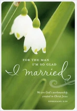 Religious EASTER Card FOR HUSBAND, Ephesians Lily Flower by DaySpring + Envelope