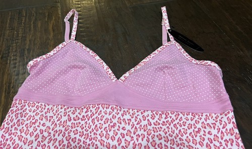 Donna Karan NEW Pink Animal Print Cami Underpants Bikini Hearts Tags Set Large - Picture 5 of 8