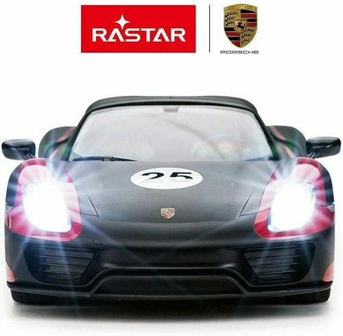 Porsche RC Car, 1:14 Porsche 918 Spyder RC Car | Porsche Toy Car For Kids (Black - Picture 3 of 5