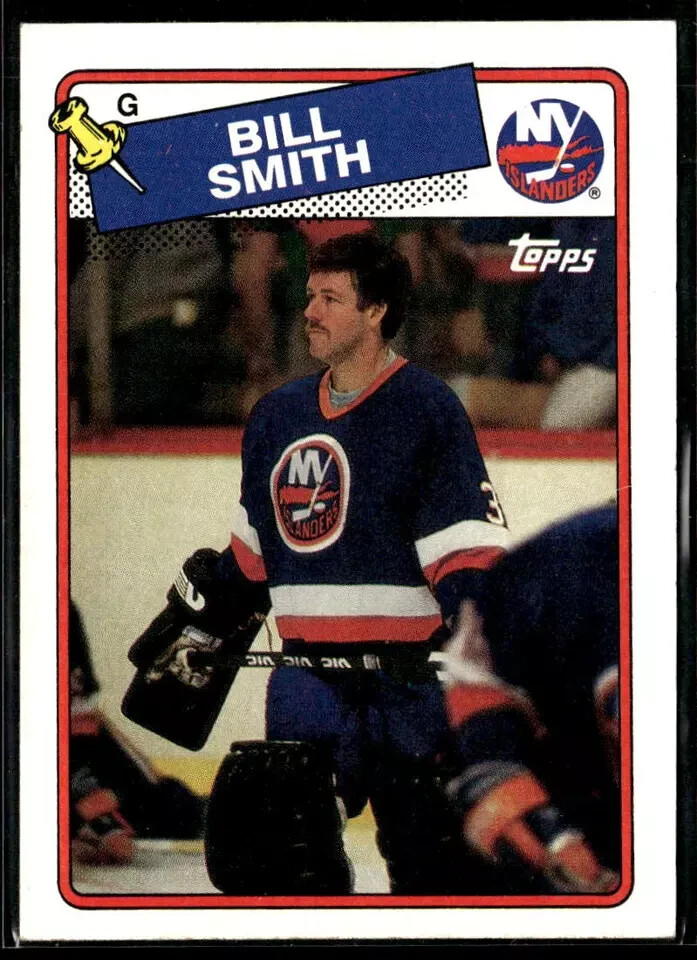 1988-89 TOPPS NHL HOCKEY Trading Card #17 - BILLY SMITH, New York Islanders
