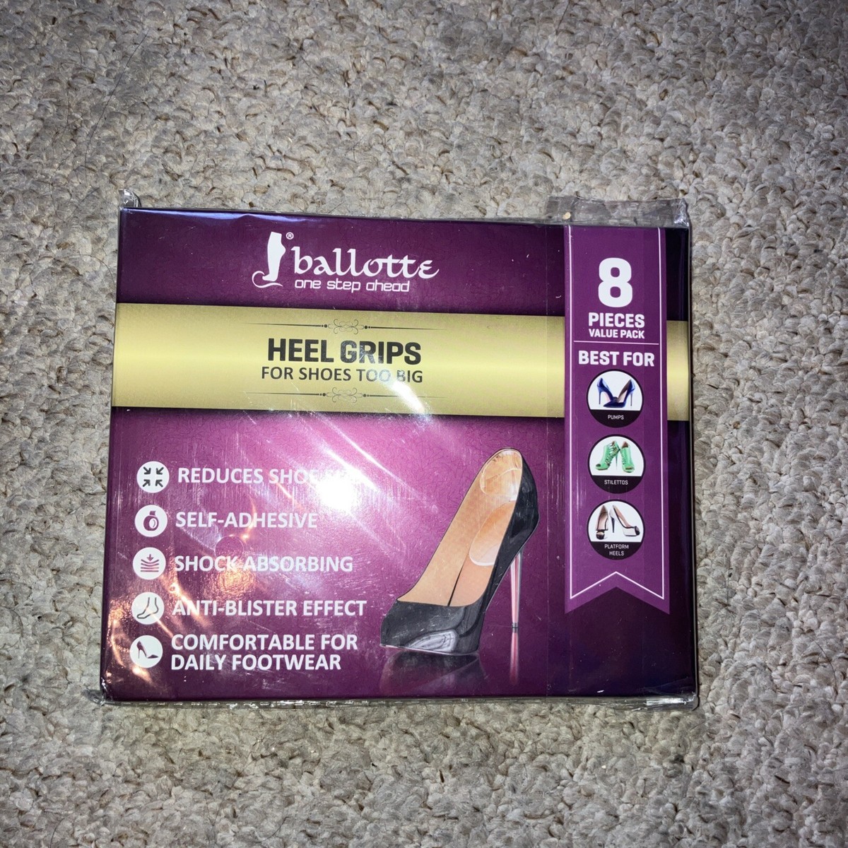 Ballotte Premium Grade Silicone Heel Protector Natural Pack Heel