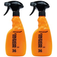 McLaren Car Waterless Wash & Wax Gloss Shine Showroom Cleaner 500ml x2