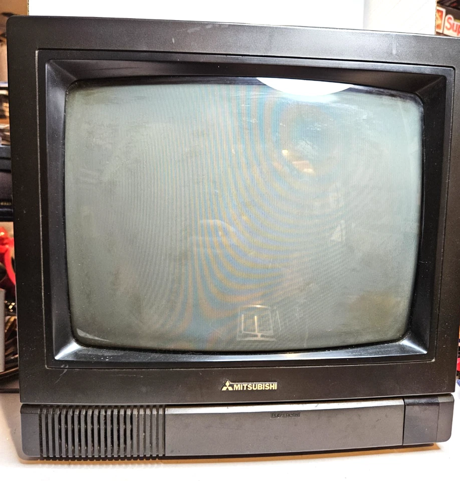 Mitsubishi CRT Gaming TV Vintage 13" Tested Working - Image 2 of 4
