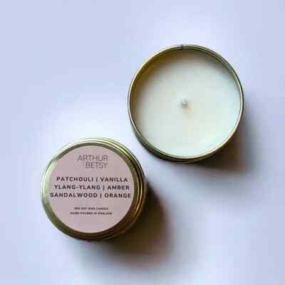 Patchouli, Vanille & Ylang-Ylang Duftkerze aus Sojawachs Dose