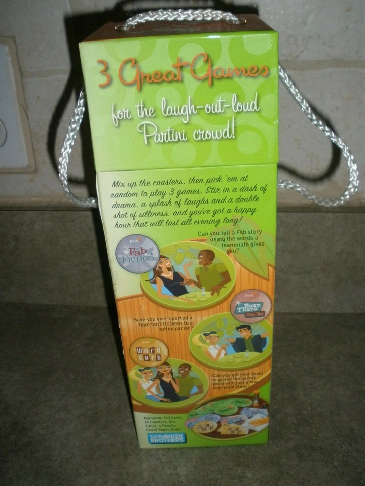 NEW 2009 Partini Mixers Fast & Fabulous Parker Brothers opened but sealed inside - Image 2 of 3