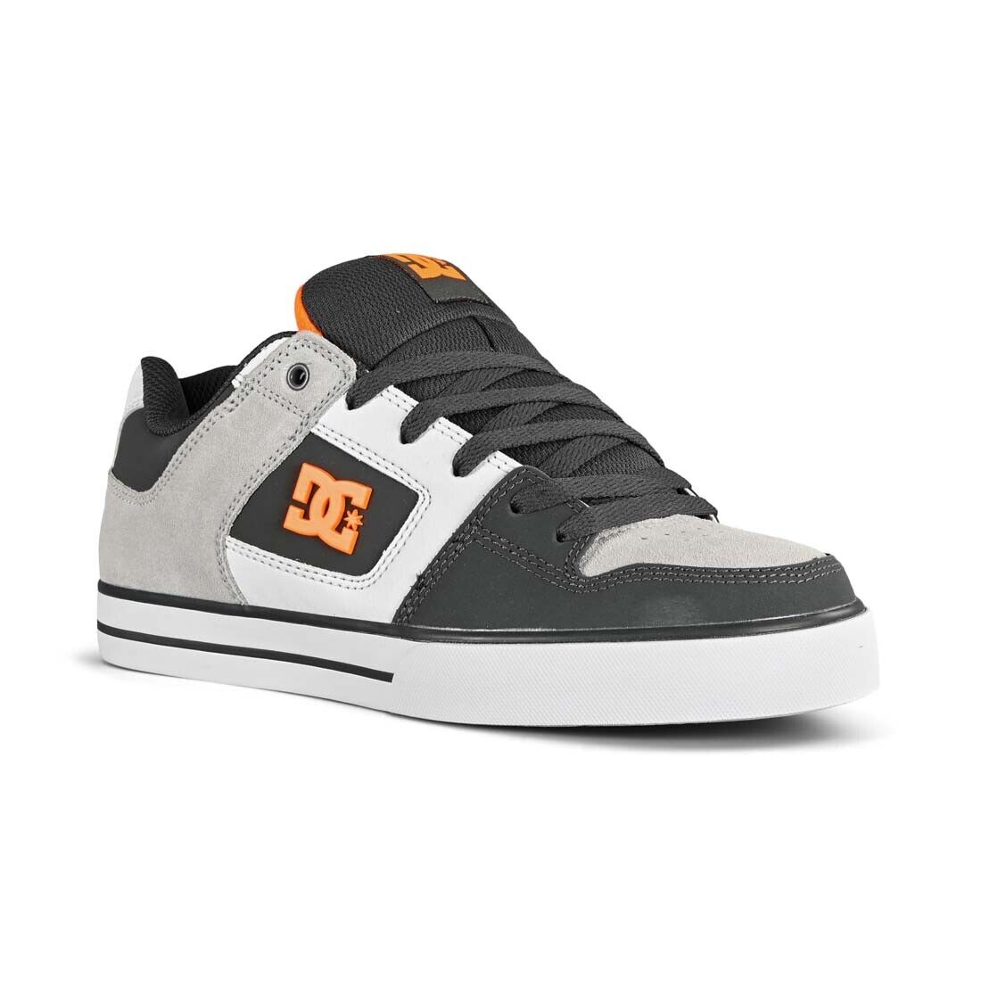 DC Pure Skate Shoes - Grigio scuro/arancione