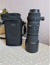 Sigma 135-400 1:4.5 - 5.6 APO DG Canon EF mount with lens filter, hood & case. 