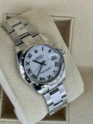 2019 Rolex Midsize Datejust 31 mm MOP Roman Diamond Oyster 178344 Watch + Card