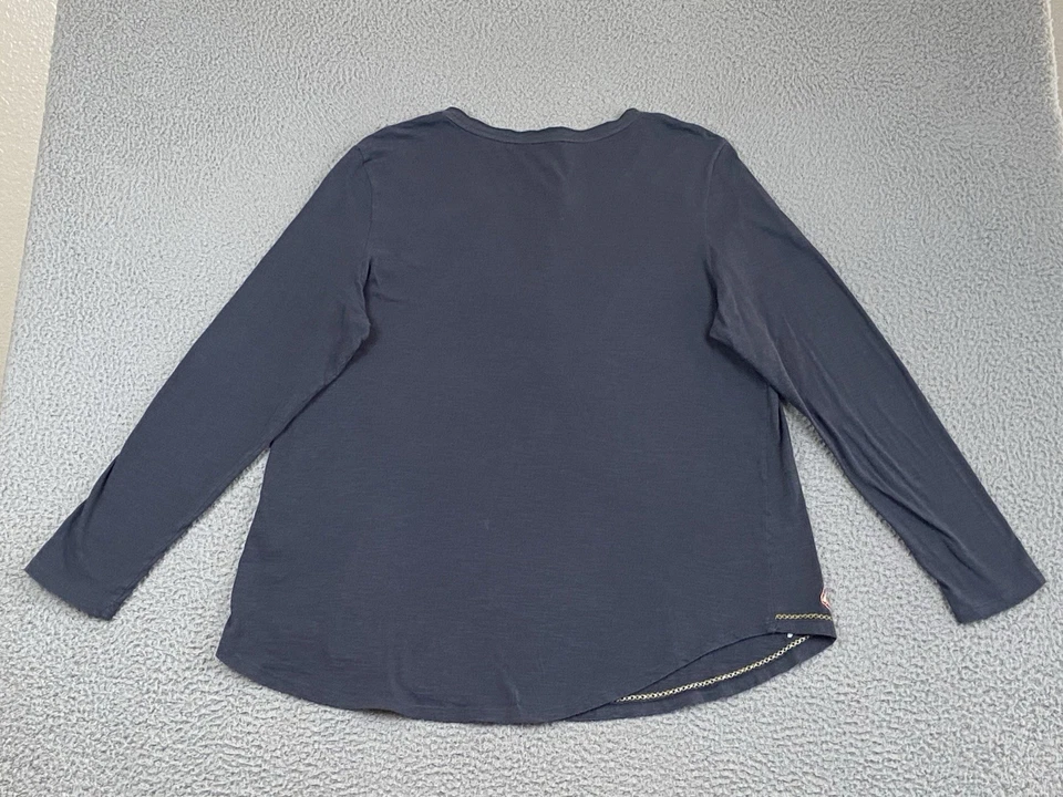 SUNDANCE Wild Willow Floral Bohemian Embroidered Long Sleeve Henley Cowgirl XL - Image 2 of 4