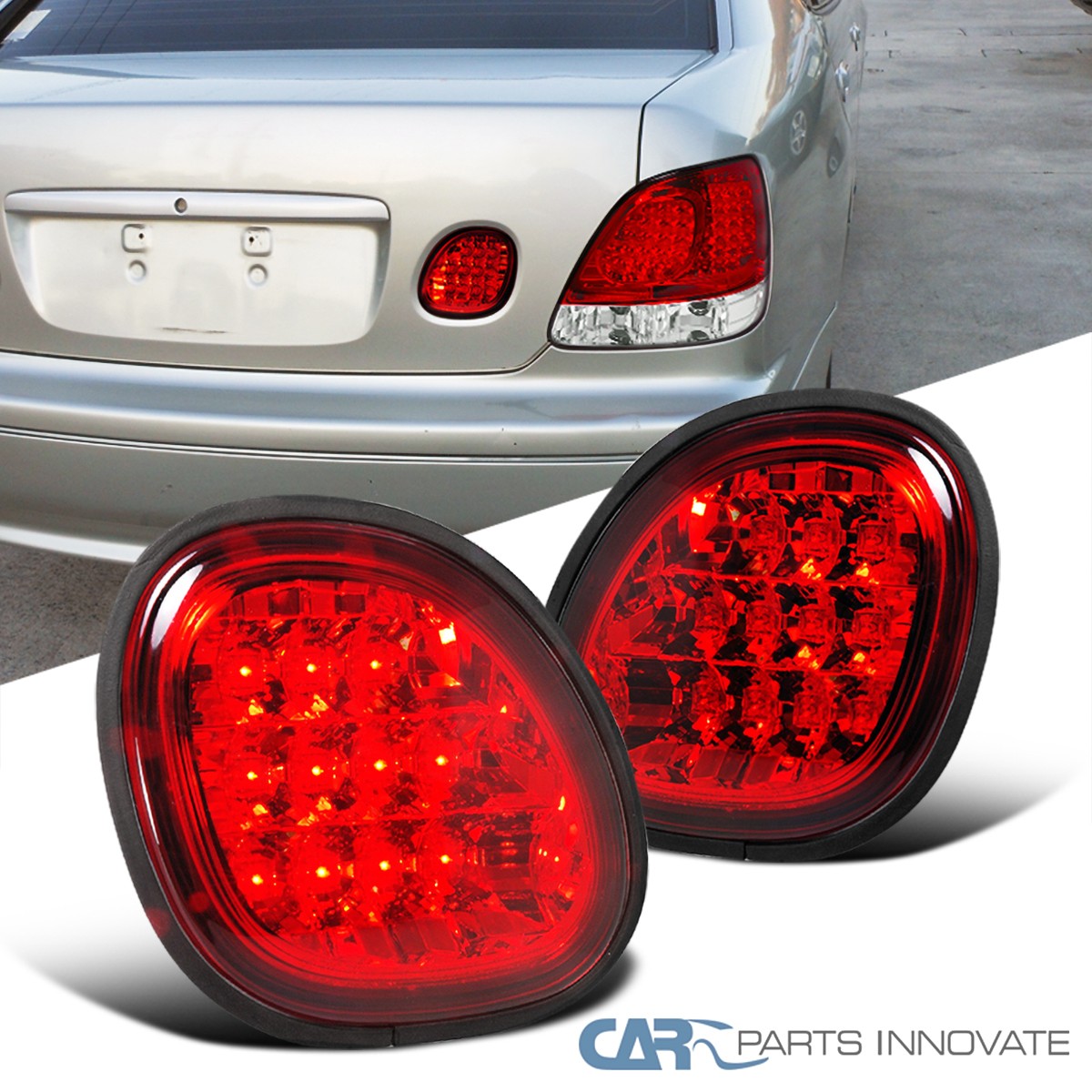 Red Fits 1998-2005 Lexus GS300 GS400 GS430 LED Tail Trunk Lights