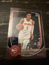2025-26 Jalen Johnson Bowman Chrome Red Mojo Refractor /275 #BCV-85 Hawks