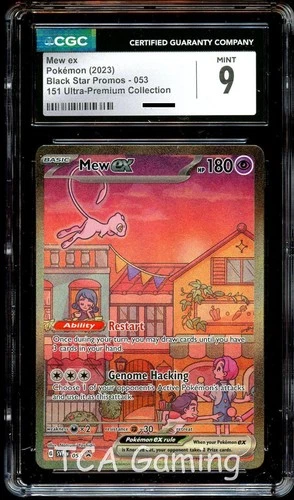 CGC 9 MINT Mew Ex SVP053 ALTERNATE ART HOLO 151 UPC PROMO Pokemon Card