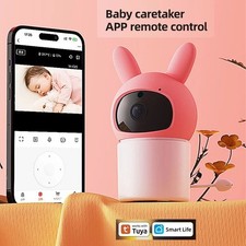 1080P Baby Monitor WiFi Camera PTZ 2 Way Audio Temp Sensor Tuya
