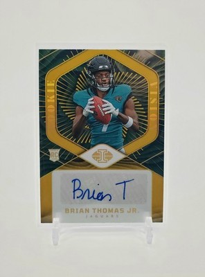 2024 Panini Illusions Brian Thomas Jr. Rookie Vision Auto Gold Jersey #d 7/25 RC
