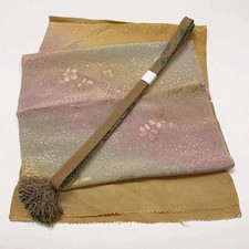 7762 Japanese Kimono Accessory Vintage Obiage and Obijime 2-piece Set Silk