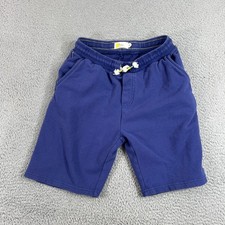 Boden Size 12Y Casual Flat Front Shorts Blue Drawstring Pocket Cotton