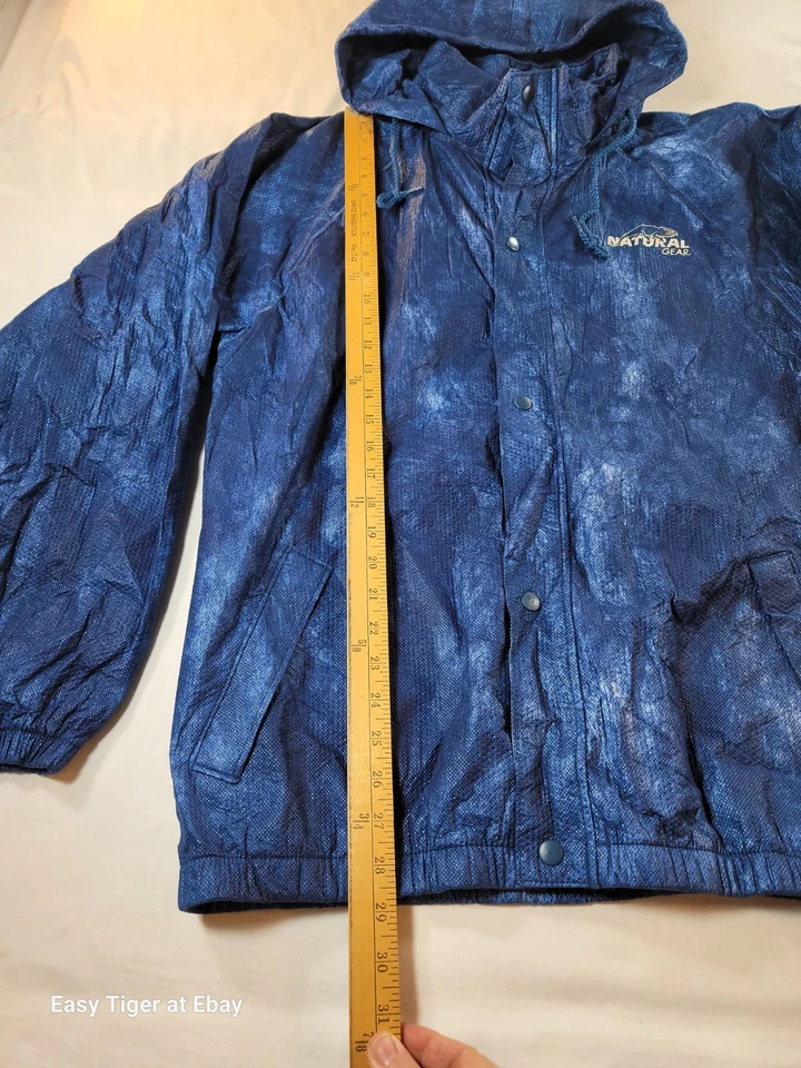 Natural Gear Poly Rain Suit Set Hunting M Pants Jacket Stuff Bag BLUE Zip Snap - Image 4 of 4