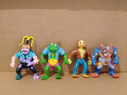 LOT of 4 Vintage Teenage Mutant Ninja Turtles - Action Figure TMNT Playmate Toys