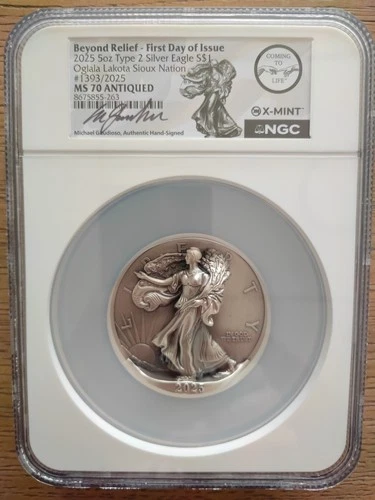 2025 X-MINT Coming To Life 5 Oz SILVER EAGLE NGC MS70 First Day of Issue