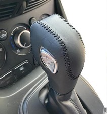 Cubierta de cuero negro para perilla de cambio de marchas Ford Focus Fiesta Fusion 2012-2016 accesorio