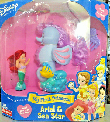 DISNEY MY FIRST PRINCESS ARIEL AND SEA STAR WITH COMB ARIEL CAN RIDE SEA STAR 4''