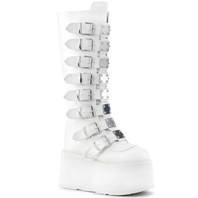 Demonia Plateaustiefel - Damned-318 Weiß