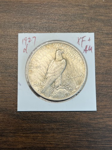 1927 d Peace silver dollar AU/XF++ #s35 GUARANTEE GENUINE