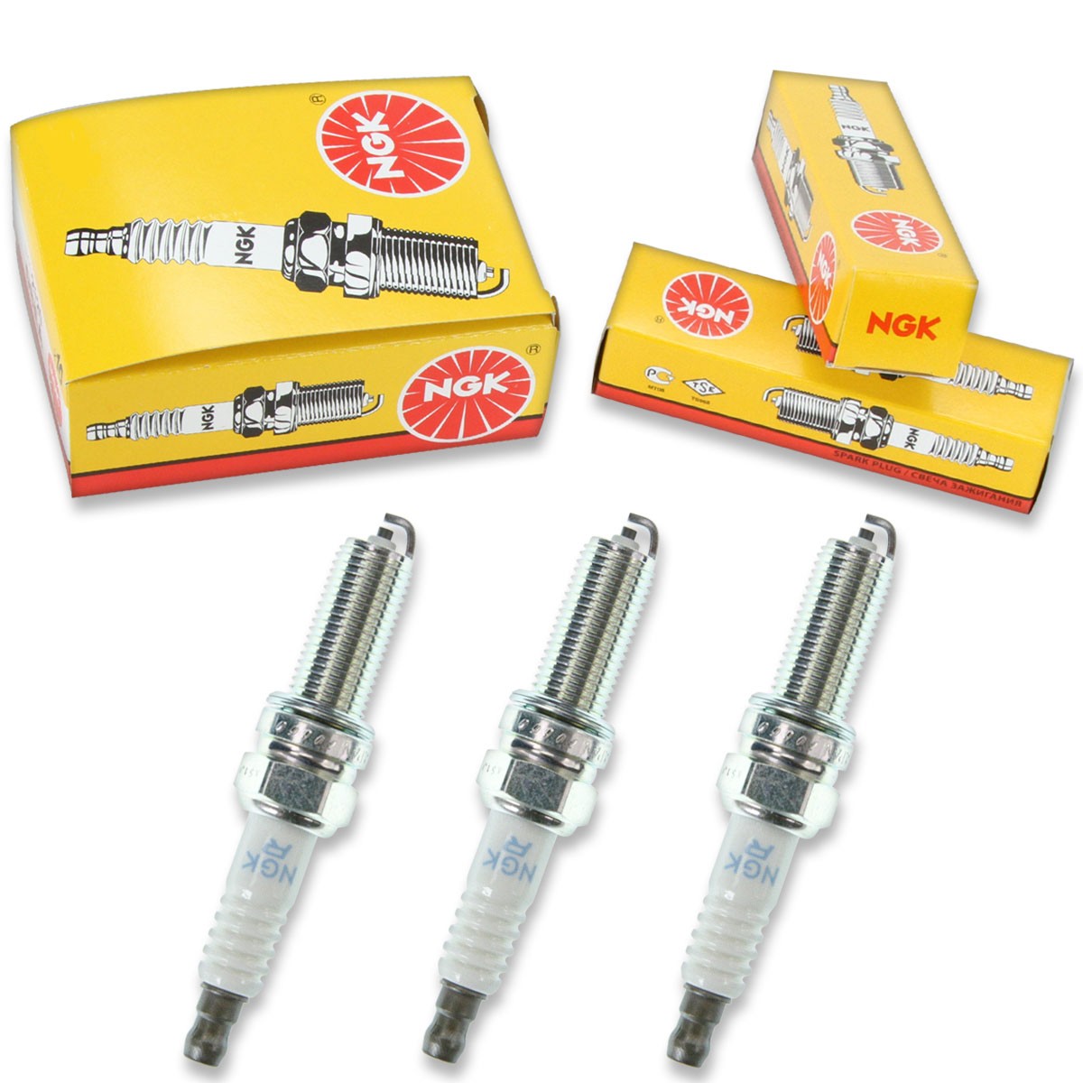 3 pcs NGK Standard Spark Plugs for 2008-2015 Smart Fortwo 1.0L L3 1.0L - bp