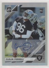 2019 Panini Donruss Optic Rookies Holo Prizm 1/99 Clelin Ferrell #104 Auto 0b2