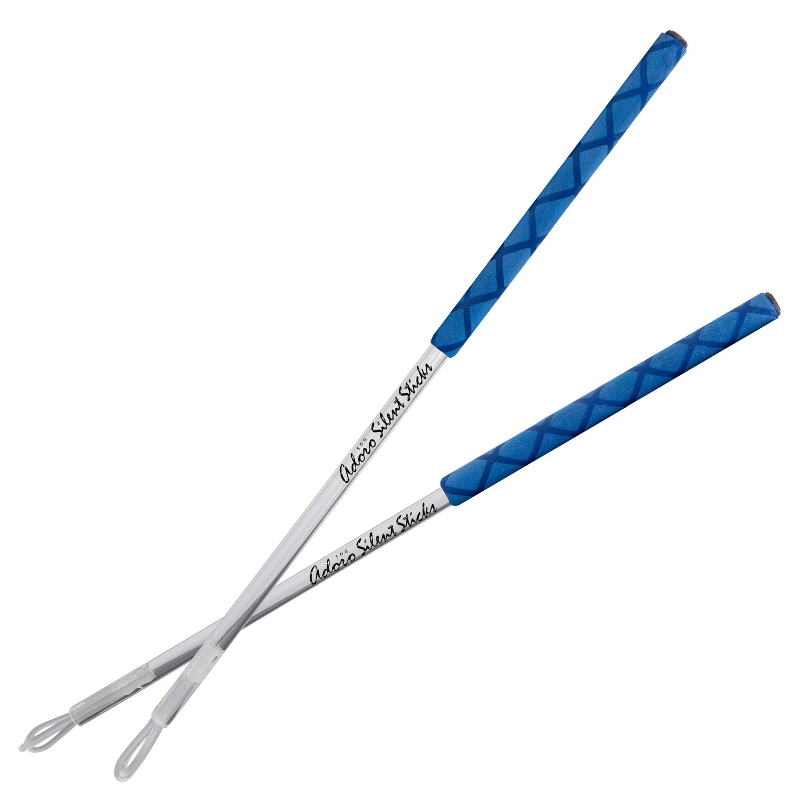 Baguettes silencieuses batterie électrique pad entraînement e-Sticks Blue