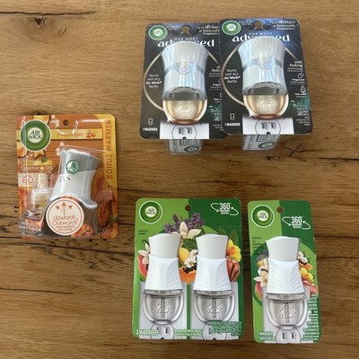 New Air Wick Plug-In Scented Oil Warmers, 6 Total One with Pumpkin Spice OIl