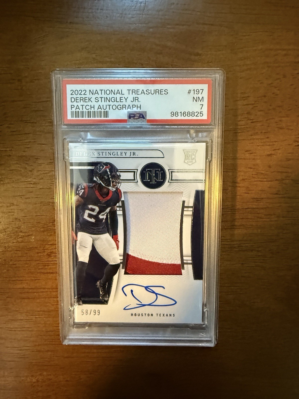 2022 national treasures derek stingley auto #197 Patch Auto R/C 58/99