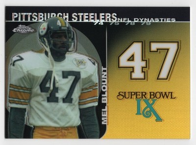 2008 Topps Chrome MEL BLOUNT #DYNC-MB Refractor NFL Dynasties /199-Steelers