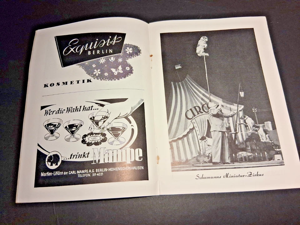 1954 aug. BERLIN programm FRIEDRICHSTADT PALAST VARIETÉ zauberkünstler KASSNER - Bild 2 von 4