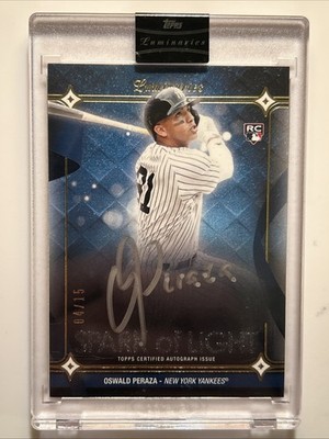 2023 Topps Luminaries Oswald Peraza SLA-OP1 RC Spark of Light Auto 04/15 Yankees