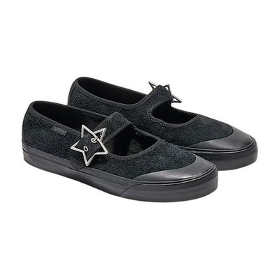 Vans Mary Jane Starz Star Buckle Shoe Black Suede Women Size 9.5 NEW VN000CRRCJJ