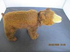 12"Antique Rare Steiff Bear - Head Moves When Turning Tail With Button AS IS