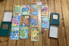 American Geographical Society Around the World Books, UnusedStickers  Slipcases