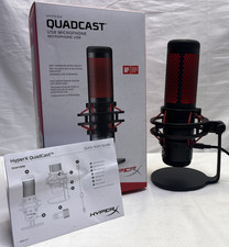 HyperX QuadCast Wired Multi-Pattern Electret ...