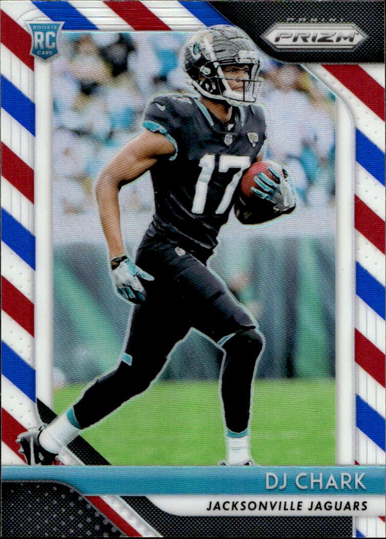 2018 Panini Prizm #223 DJ Chark Jr. Prizm Red White and Blue Rookie RC
