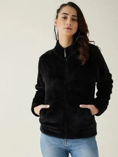 Women's Zipper Warm and Soft Jacket Indian Winter Wear Casual Long Sleeves Coat