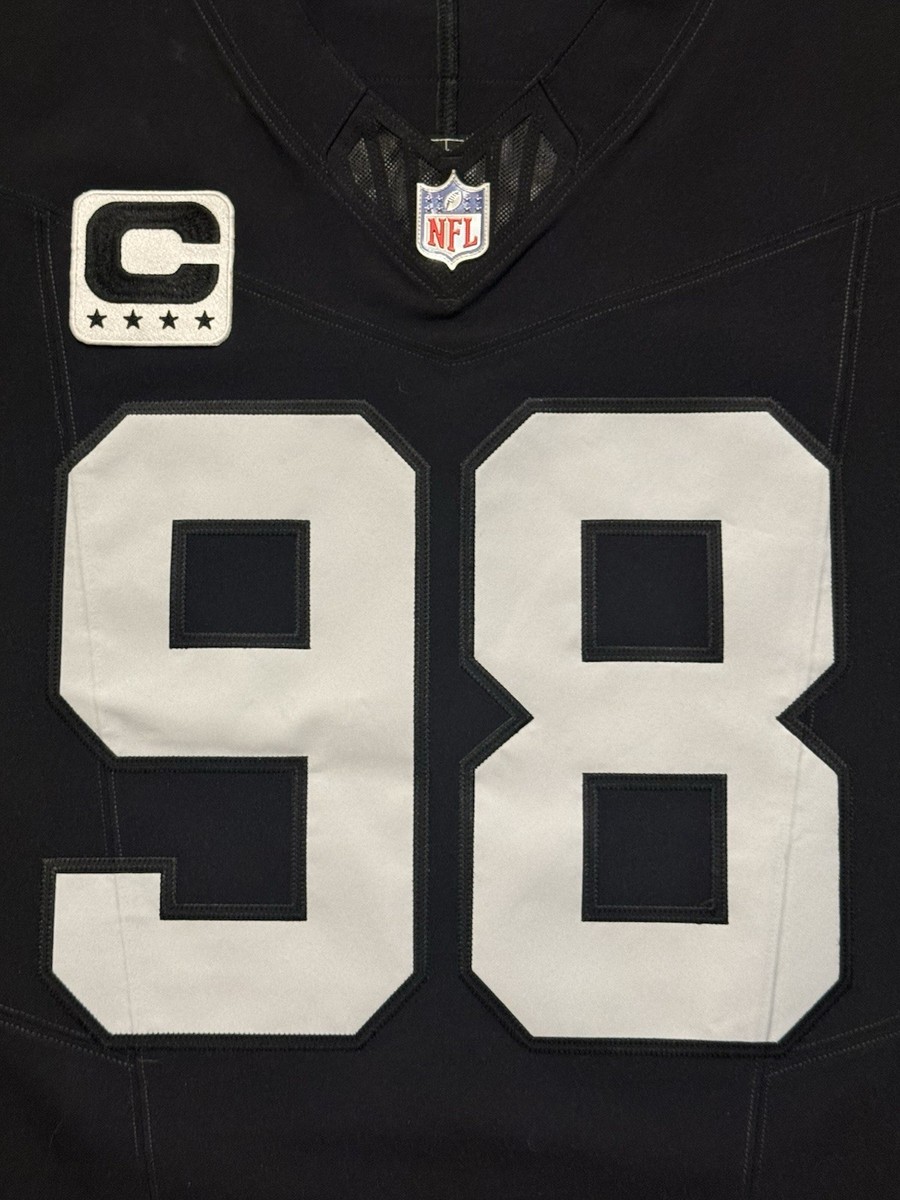 Maxx Crosby LV Raiders 2025-26 Black Nike Vapor F.U.S.E. Elite