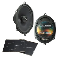 Harmony Audio HA-C68 Car Carbon 5x7" 6x8" 275W Speakers w/ Sound Dampening Kit