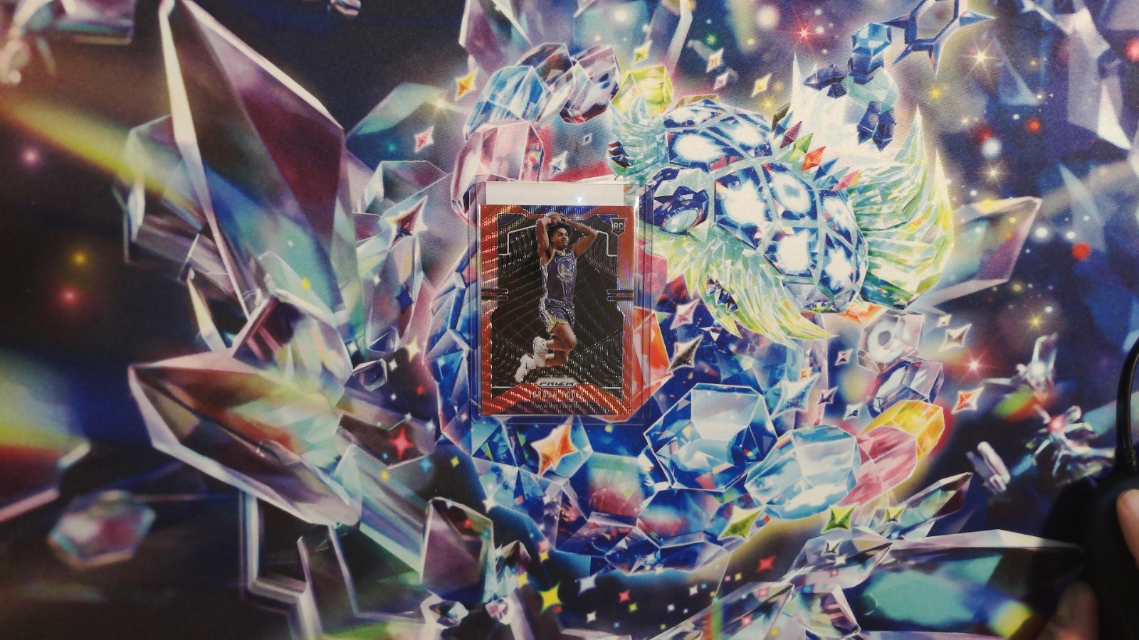 2019-20 Panini Prizm #272 Jordan Poole Prizms Ruby Wave RC