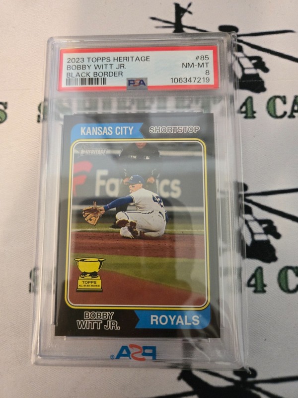2023 Topps Heritage Bobby Witt Jr. #85 Black PSA 8