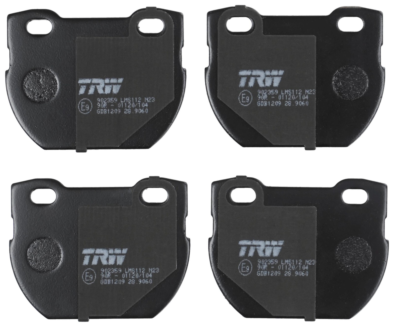 Plaquettes de frein à disque TRW GDB1209 pour train avant de berline